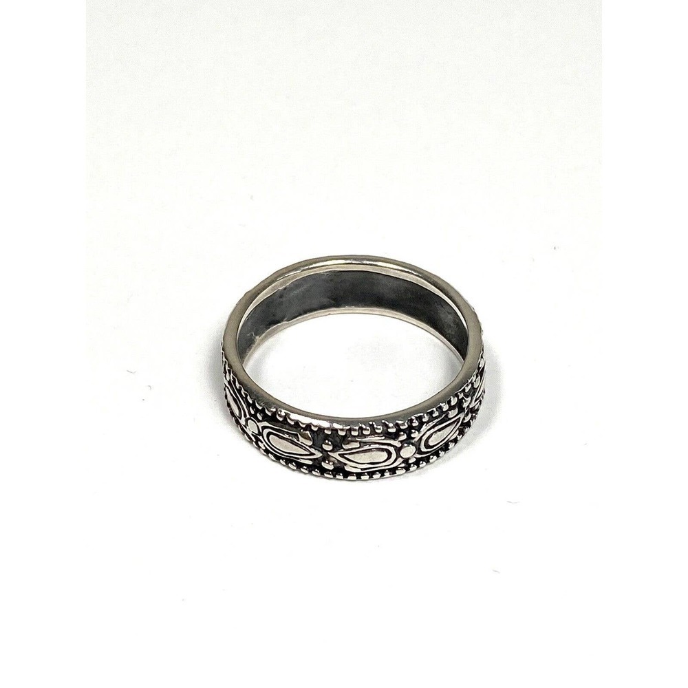 925 NF Thailand Ring Sterling Silver Band Design Women’s Size 9 3.63g - Picture 8 of 12